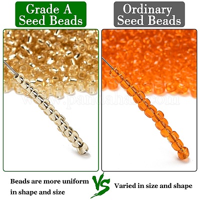 Бледный золотарник 11/0 сорт круглый бисер стеклянный прозрачный X-SEED-Q007-F33-1