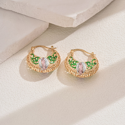 Геометрические ретро повседневные латунные серьги-кольца для женщин CS1444-2-1