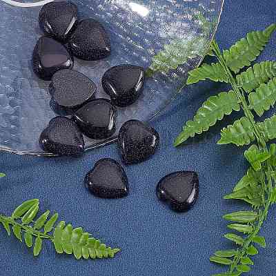 10 шт. синтетический голубой авантюрин кабошон G-SC0001-51A-1