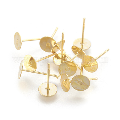 202 фурнитуры для сережек-гвоздиков из нержавеющей стали X-STAS-F186-01G-6mm-1