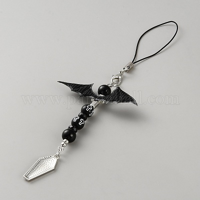 Подвески для мобильных ремешков из сплава железа и цинка HJEW-WH0130-01C-1