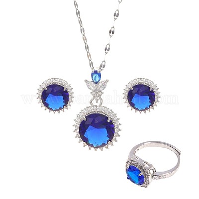 Плоские круглые латунные серьги-гвоздики с микропаве из кубического циркония FS-WG5AAF4-04-1