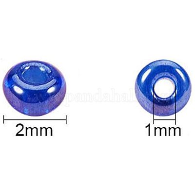 Смешанные 12/0 круглые стеклянные бусины&nbsp;SEED-PH0006-2mm-05-1