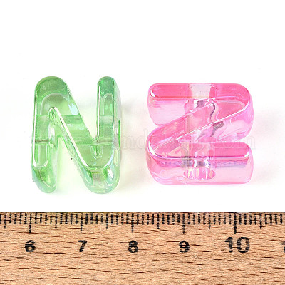 УФ-покрытие прозрачные акриловые европейские бусины OACR-M027-02N-1