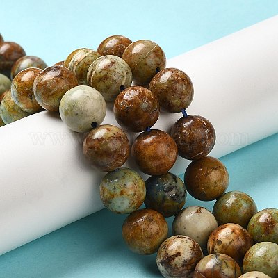 Натуральные бусины из желтой хризоколлы G-H298-A07-05-1