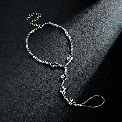 Регулируемые браслеты на ногу из сплава с полыми овальными звеньями FS-WG598B5-01-1