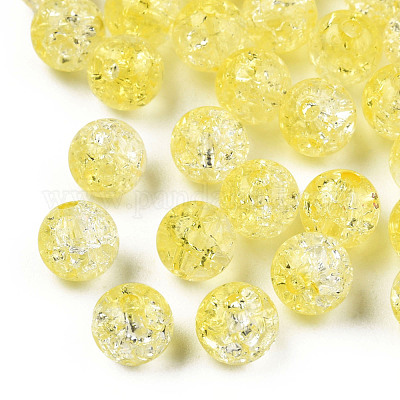 Прозрачных бусин акриловые треск CACR-N002-03B-1