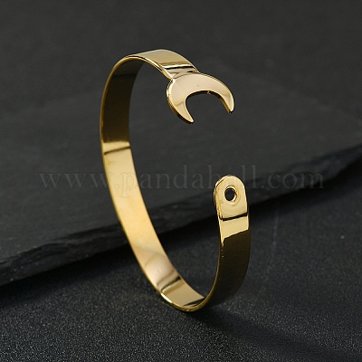 201 браслет-манжета из нержавеющей стали для женщин BJEW-B121-01-1