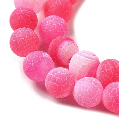 Природные треск агат бисер нитей G-G055-8mm-1-1