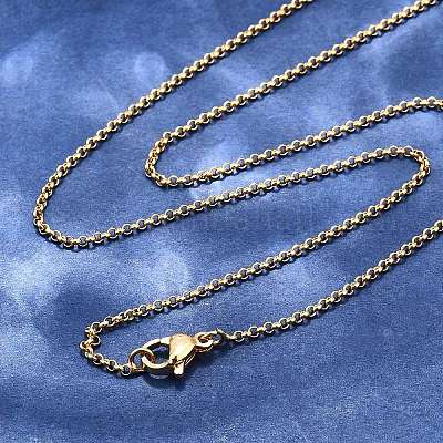 Латунь цепи ожерелья X-MAK-L009-10G-1