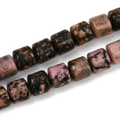 Природные родонит бисер нитей G-G275-D07-10x10mm-1