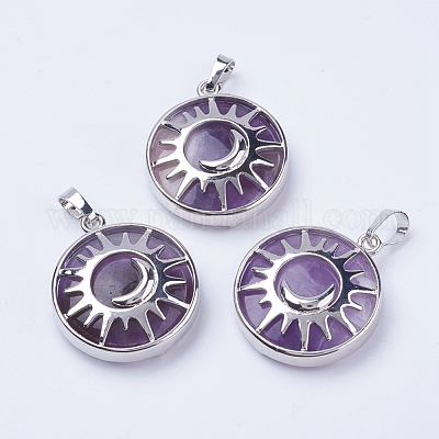 Подвески из натурального аметиста  X-G-K234-B13-1