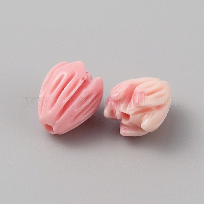 Непрозрачные бусины из цветочной розы из смолы RESI-TAC0022-01L-1