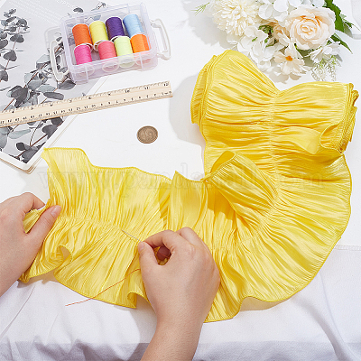 Лента из полиэстера с оборками DIY-WH0632-77C-1