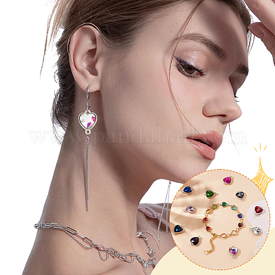 20 шт. 20 стиля стеклянных соединительных подвесок KK-GA0001-63-1