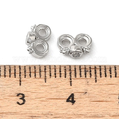 Покрытие стойки латунь прокладывает прозрачные проставки из кубического циркония KK-B088-11A-P-1