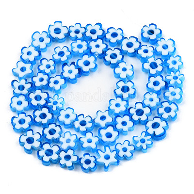 Ручной работы стеклянная бусина тысячецветник нитей LAMP-N029-017B-15-1