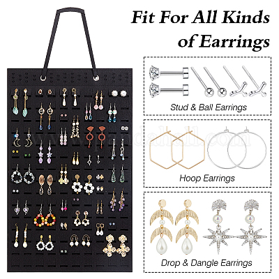 Органайзер для сережек из шерстяного фетра AJEW-WH0419-44A-1