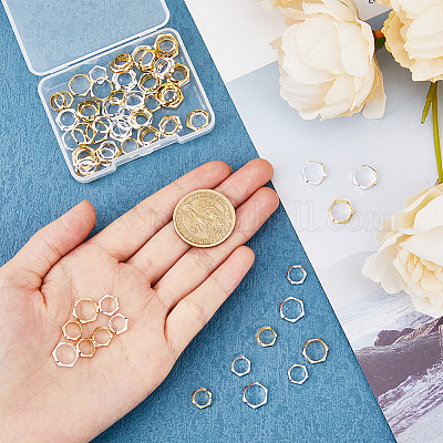 80шт 4 латунных рамки для бусин KK-FH0005-32-1