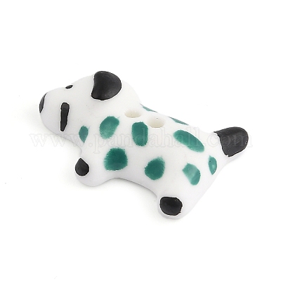 Керамические пуговицы собака BUTT-I018-01A-01-1