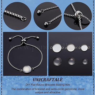 Наборы для изготовления плоских круглых браслетов своими руками DIY-UN0003-54-1