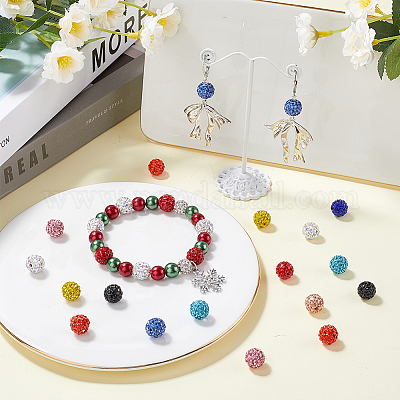 120 шт. 12 цвета проложить бусины для дискотечного шара RB-SC0001-12-1