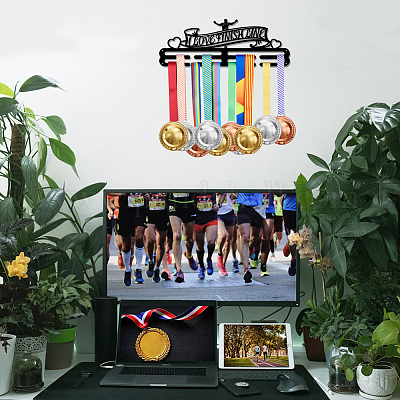 Superdant porta medaglie da trail running porta medaglie sportive con 8  linea robusti espositori per premi
