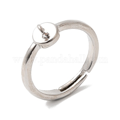 Sertissage de bague ajustable en laiton&nbsp;KK-P343-02P-1