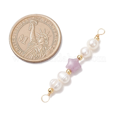 Подвески-звезды из искусственного голубого кружевного агата PALLOY-JF04719-1