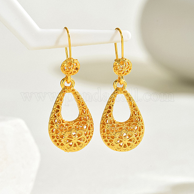 Винтажные полые серьги-кольца из сплава в форме слезы IR4507-1