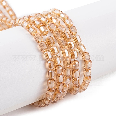 Стеклянные бусины с гальваническим покрытием  EGLA-D031-01T-1