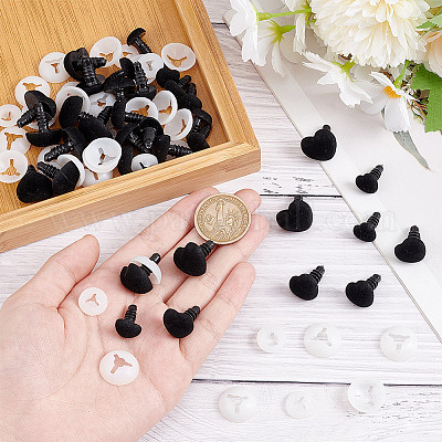 36 набор из 3-х видов сердечек с флокированными и пластиковыми носами для поделок FIND-GO0002-16B-1