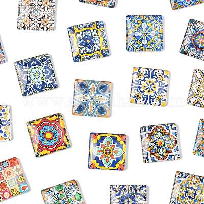 1 пакетик стеклянных кабошонов GGLA-FS0001-19B-1