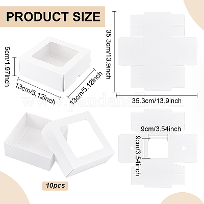 Квадратные подарочные коробки для хранения крафт-бумаги CON-WH0095-100C-01-1