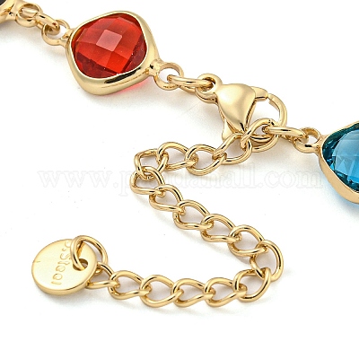 Стекло ожерелье NJEW-C047-01C-KCG-1