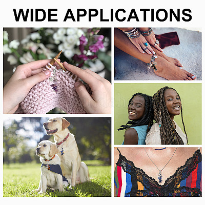 48 шт. 12 стильных подвесных украшений из бисера с драгоценными камнями HJEW-CA0001-29-1