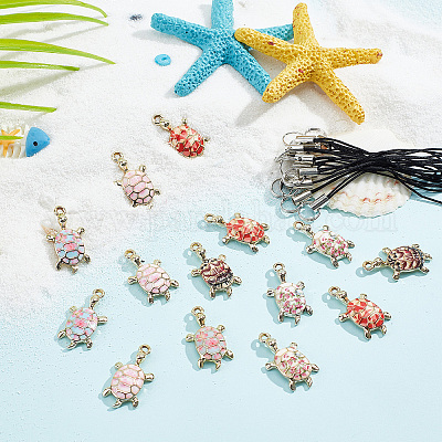 Wholesale SUNNYCLUE 1 Box 72Pcs 18 Styles Summer Charms Turtle