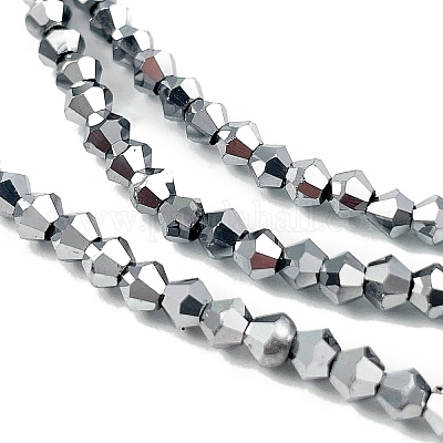 Прозрачные стеклянные бусины гальваническим пряди X-EGLA-A039-T3mm-UA05-1