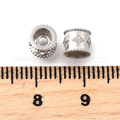 925 бусина из чистого серебра с микропаве и прозрачным фианитом STER-F061-02B-P-1