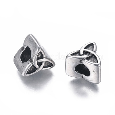 Европейские бусины из нержавеющей стали 304 STAS-G204-14AS-1