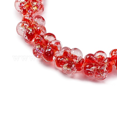 Нити стеклянных бусин из дихроичной фольги ручной работы DICH-U001-04I-1