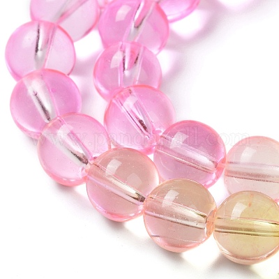 Выпечка расписные прозрачные стеклянные бусины X1-DGLA-M001-10mm-05-1