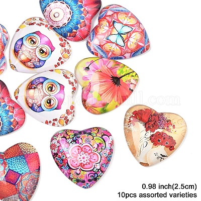 Кабошоны из стекла GGLA-YWC0001-01B-1