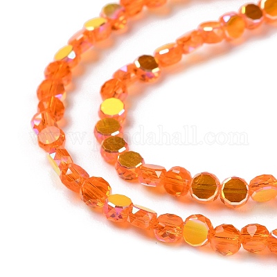 Прозрачные стеклянные бусины гальваническим пряди GLAA-Q099-A01-M02-1