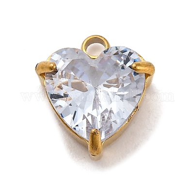 Подвески из нержавеющей стали 304 со стразами STAS-P386-01G-04-1