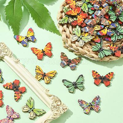 Набивные деревянные пуговицы WOOD-CJC0007-01-1