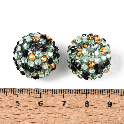Тема Хэллоуина круглые смоляные стразы бусины OACR-T028-66E-1