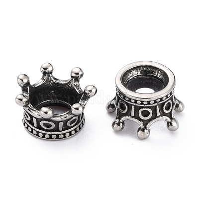 Европейские бусины из хирургической нержавеющей стали 316 STAS-B011-06AS-1