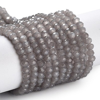 Запекание расписных стеклянных бусин с имитацией нефрита DGLA-A034-J2MM-A43-1