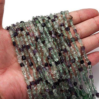 Природных красочные флюорита бисер нитей G-I389-A21-1
